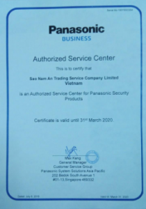 BỘ PHẬN KỸ THUẬT PANASONIC ĐẾN KIỂM TRA VÀ CẤP GIẤY CHỨNG NHẬN CHO TRUNG TÂM BẢO HÀNH SOECO.